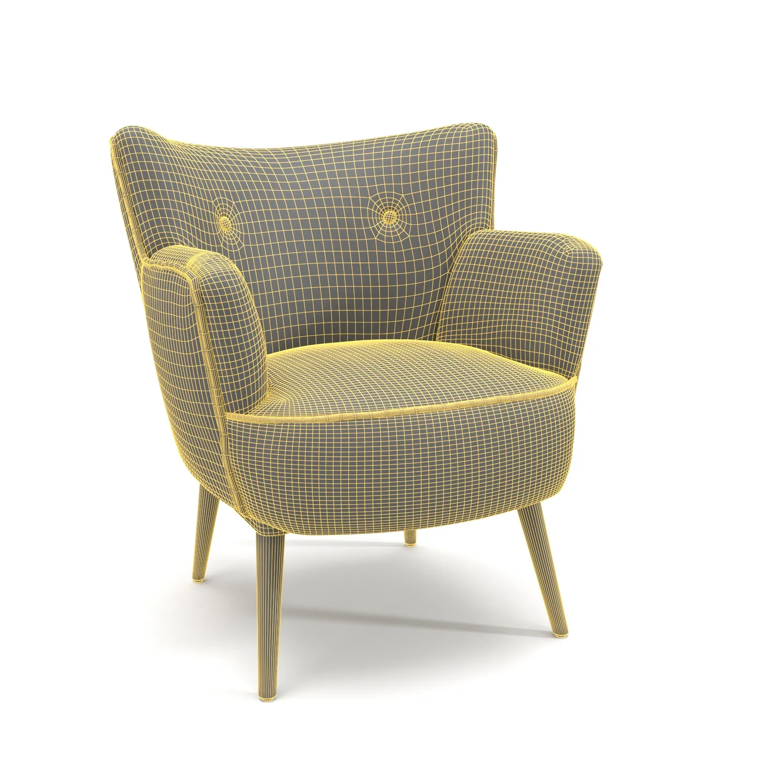 Velvet Tanya Petite Accent Chair PBR 3D Model_07